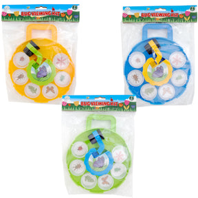 Bug Viewing Kit 7pc W/6 "petrie" Dishes Fold Down Scope & Carry Tray 3ast Colors Pbh