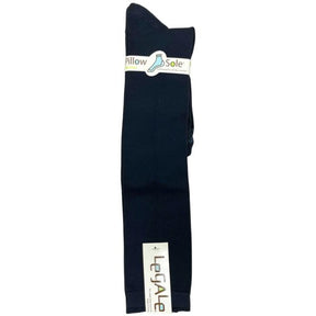 Legale 1 Pair Knee High Socks Microfiber Pillowsole Flat Knit Black Ladies Shoe Size 4-10