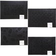 Doormat Rubber Pin 4 Assorted Rectangle Designs Black 16x24 Packed In Bale Ref #ws922rc