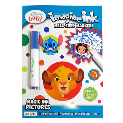 Imagine Ink Disney Baby Magic Ink Color Book W/marker Pp$7.99 Sell In Usa Only