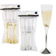 Champagne Flute Glass 2pk Plst 8.875in H Silver/gold Ptd Pb