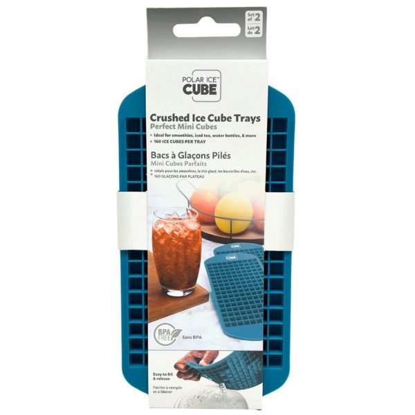 Polar Ice Set of 2 Crushed Ice Cube Trays in Jade Green