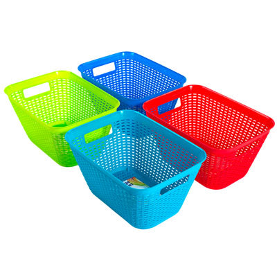 Basket Lg Rect 4 Colors 11.2x7.8x5.9 #st-3938 Counter Display