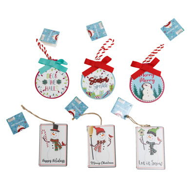 Ornament Mdf 6ast Christmas Xmas/ht