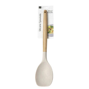 Assorted Colors Silicone Cooking Spoon Spoonula with Wooden Handle