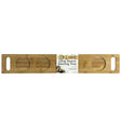 30" x 4.75" Bamboo Wood Serving Plank with Handles and Dish Slots