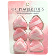 Beauty Fusion 9 Piece Dusty Rose Double Ribbon Powder Puffs