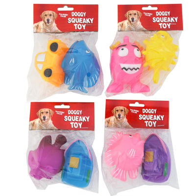 Dog Toy Vinyl With Squeaker 2pk Assorted #s21452