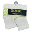 Gold Medal 6 Pack Kids White Non-Cushion Ankle Socks Size 8-9