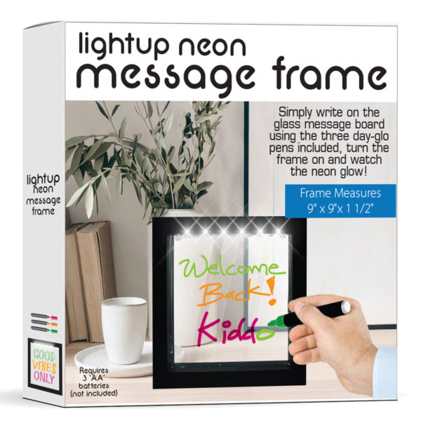 Battery-Operated LED Neon Effect Message Frame with 3 Markers