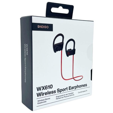 Ondigo WX610 Wireless Sport Bluetooth Earphones in Black and Red