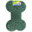 Mod Dog 24"x16" Bone Shaped Feeding Mat in Green with Spotted Design