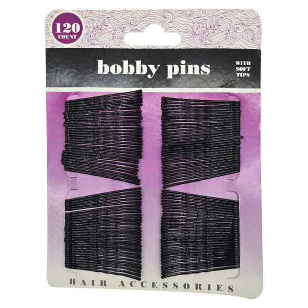 Black Bobby Pins with Soft Tips