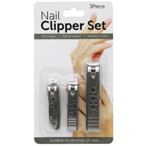 3 Pack Grooming Nail Clippers with Precision Steel Blades