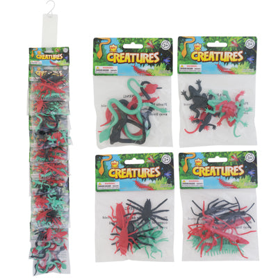 Bag-o-bugs 6pc Set 4 Asst Multicolor On 12/pc Mdsg Strip