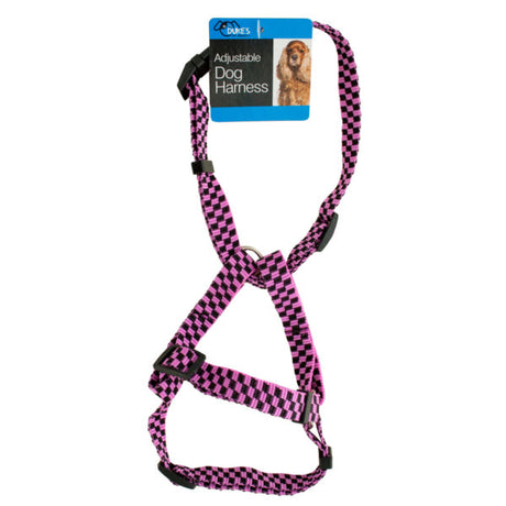 Fashion Pink Adjustable Nylon Dog Harness