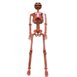 Large Poseable Standing Pumpkin Head Skeleton Halloween  Prop Decoration