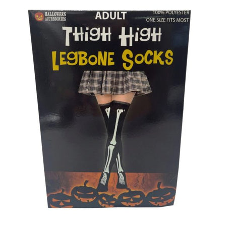 Thigh High Socks Bones Only