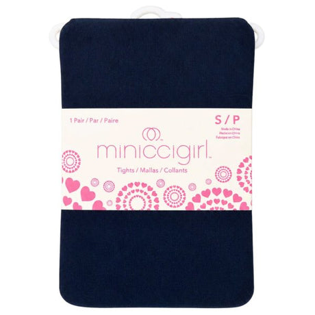 Miniccigirl Youth Footed Tights Solid Navy in Size S
