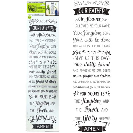 Main Street Wall Creations Translucent Jumbo Stickers in Our Father Prayer Design
