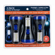 3 Pack Mini 2 in 1 LED Flashlight Set with Side Work Light