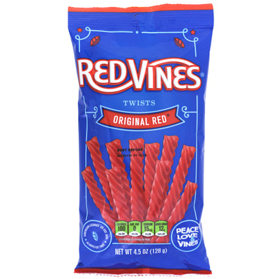 Red Twists Licorice Vines 4.5 Oz Hanging Bag