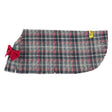 Extra Small Gray Plaid Dog Poncho