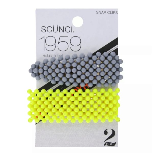 Scunci 1959 2.5" 2 Pack Hair Snap Clips in Assorted Colors