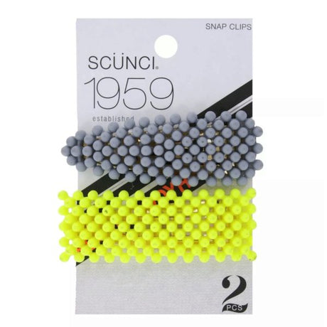 Scunci 1959 2.5" 2 Pack Hair Snap Clips in Assorted Colors