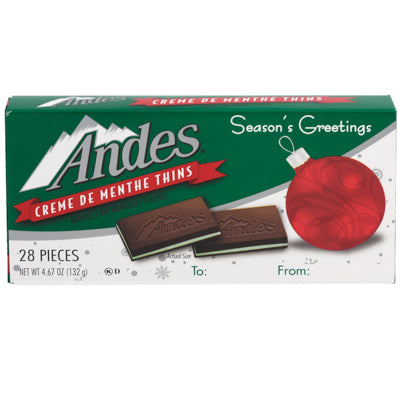 Andes Creme De Menthe Candy Card 4.67 Oz Counter Display