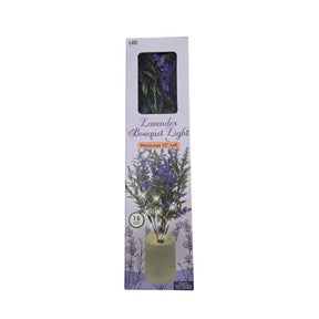 Battery Operated Artificial Lavender Flower Bouquet Night Light