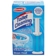 Toilet Cleaning Gel Kit 1.34oz Ocean Fresh 1 Dispenser & 12gel Stamps Powerhouse