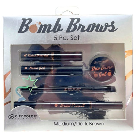 City Color Bomb Brows  5 Piece Eye Makeup and Brush Kit