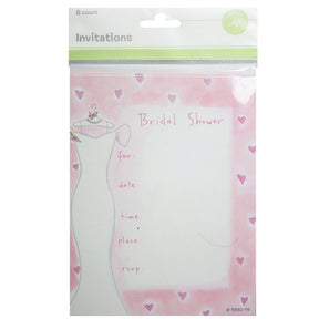 8 Count  Dress Bridal Shower Invitation Set
