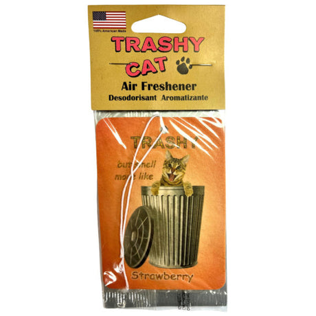 Trashy Cat Air Freshener in Strawberry Scent