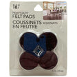 16 Count 1.3" Brown Felt Anti Skid Furniture Pads