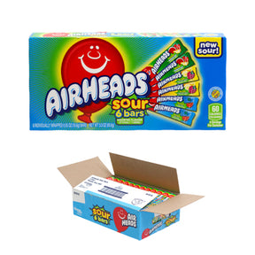 Airheads Theater Pack 6 Assorted Sour Flavors 3.3 Oz Counter Display