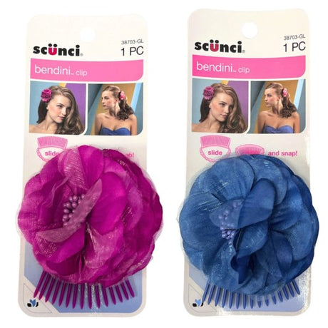 Scunci Bendini Flower Side Comb in Assorted Colors