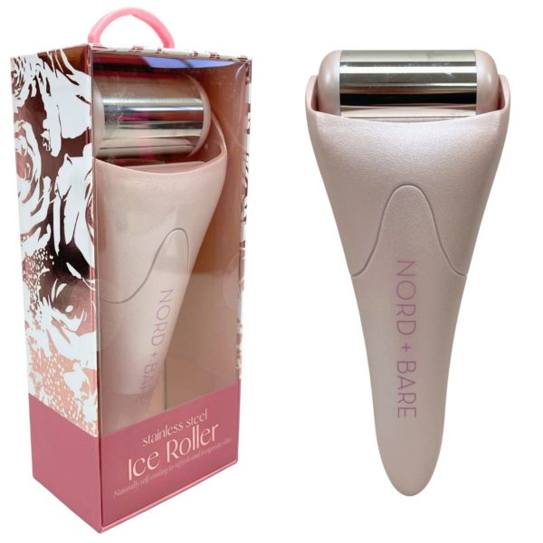 NordBare Stainless Steel Ice Roller in Pale Pink