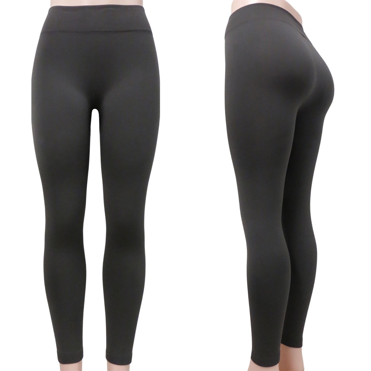 Women's Full Length Fleece-Lined Leggings - Grey