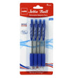Cello 4 Pack 1.0mm Jetta Retractable Ballpoint Blue Pens 