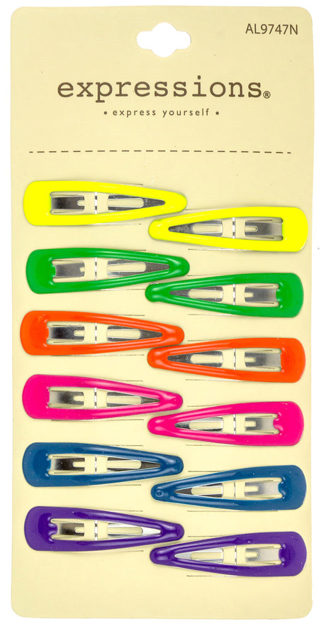 Rainbow Colored Epoxy Snap Clips - 12-Packs