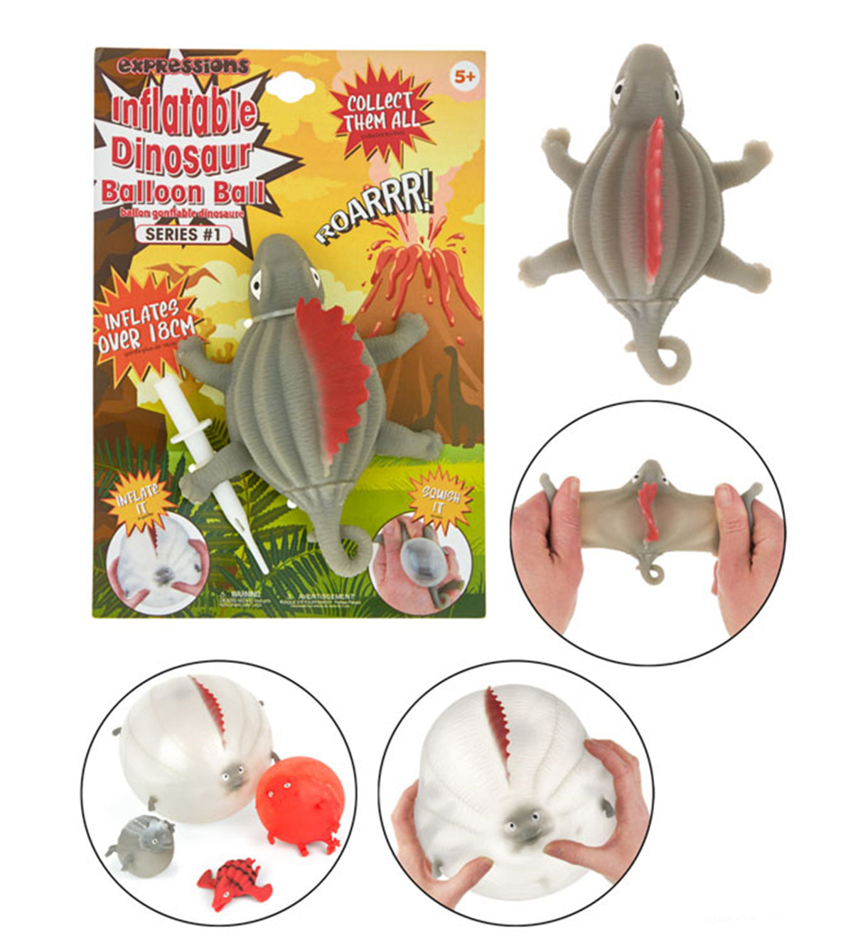 Inflatable Squishy Dinosaur Balloon Balls - Spinosaurus