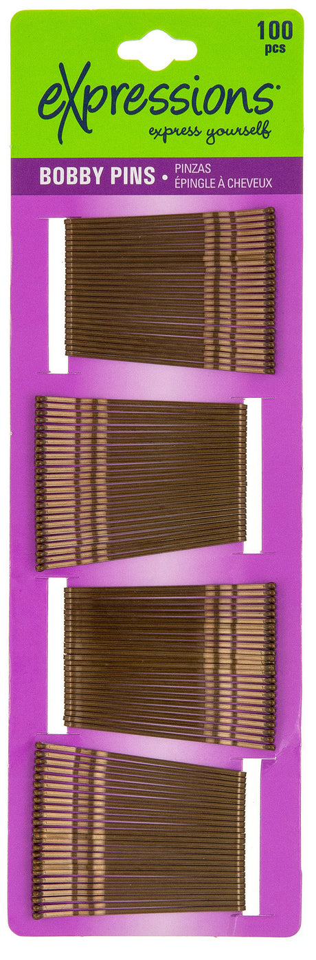 Brown Bobby Pins - 100 Pack