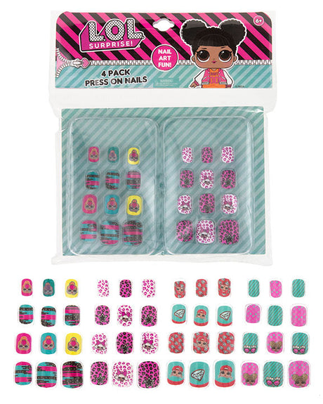 L.O.L. Surprise! Press-On Nails w/ Printed Designs - 4-Pack