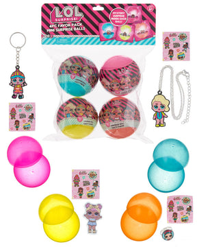 L.O.L. Surprise! Mini Surprise Balls w/ Stickers & Collectible Keychains - 4-Pack
