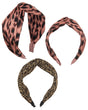 Women's Turban Knot Headbands w/ Leopard Print
