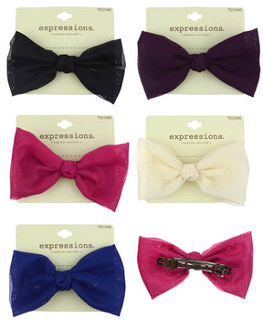 Large Bow Hair Barrettes