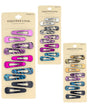 Metallic Hair Snap Clips w/ Reptile Prints & Solid Colors - 10-Pack
