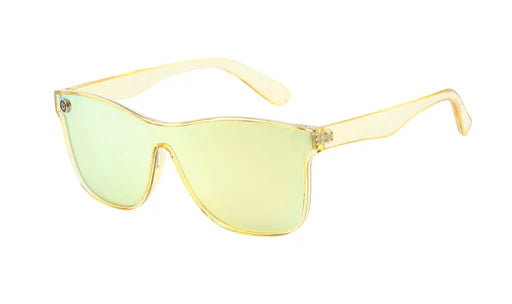 Unisex Deluxe Colorized Lens Beach Sunglasses - Clear Frames